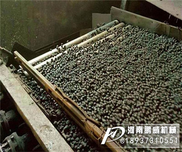 寬度1420mm顆粒物料圓輥篩篩分現場